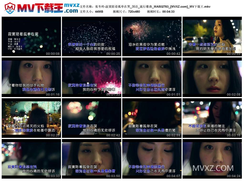 张冬玲-寂寞陪着孤单在哭_国语_流行歌曲_MA502783